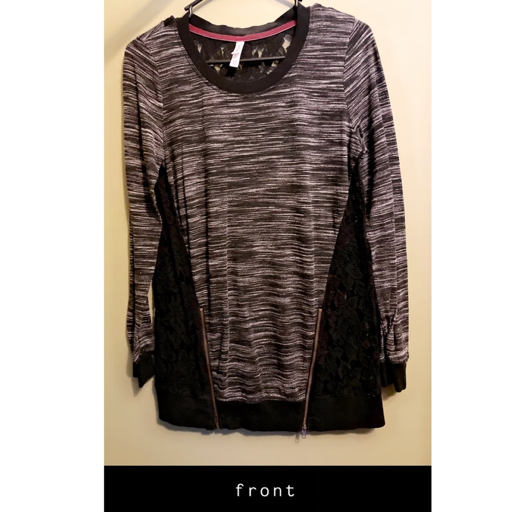 cute black sweater with lace accents
